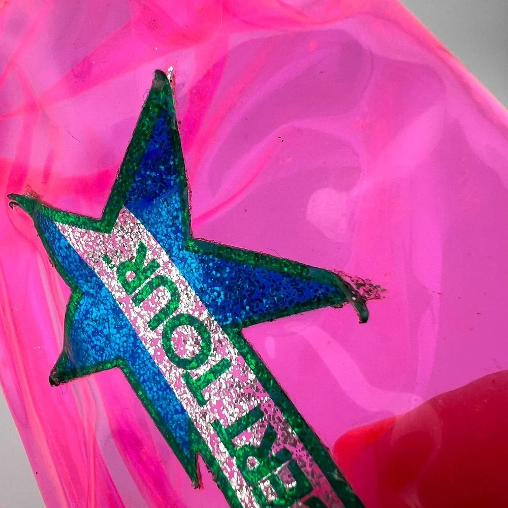 Vintage Barbie Concert Tour Neon Pink Vinyl Bag Purse‎ Accessory